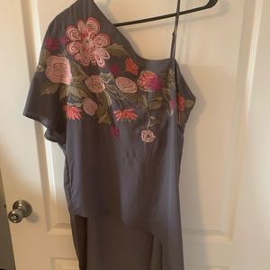 Gimmicks off shoulder top